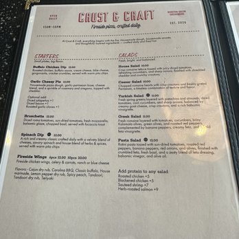 Crust & Craft - Menu - Pizza Near Me - Winston-Salem, North Carolina Crust & Craft - Menu - Pizza Near Me - Winston-Salem, North Carolina