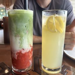 Strawberry matcha and Classic Lemonade