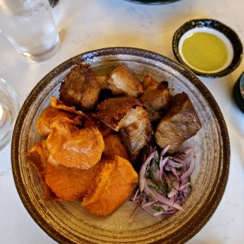 Fusionista - Chicharron con Camote - Peruvian Near Me - Montclair, New Jersey Fusionista - Chicharron con Camote - Peruvian Near Me - Montclair, New Jersey