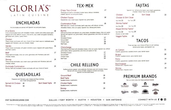 Menu photo 2 Gloria's Latin Cuisine Irving, TX