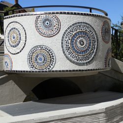 Circle City Mosaic - Circle City by Barbara Zech (2011) on each side of the canal at Vermont