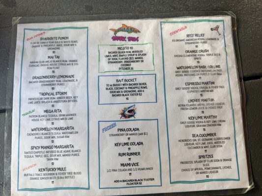 Menu photo 2 Sharkeys Key Largo, FL