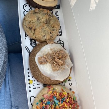 Crumbl - Hampton - First they look like this Pb puffs, reg chocolate chip, Cinnamon Toast Crunch, fruity pebbles - Bakeries Near Me - Hampton, Virginia Crumbl - Hampton - First they look like this Pb puffs, reg chocolate chip, Cinnamon Toast Crunch, fruity pebbles - Bakeries Near Me - Hampton, Virginia