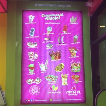 La Michoacana Plus - Menu - Ice Cream & Frozen Yogurt Near Me - Madera, California