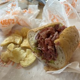 The #9 Signature Pastrami Hot Classic Sandwich