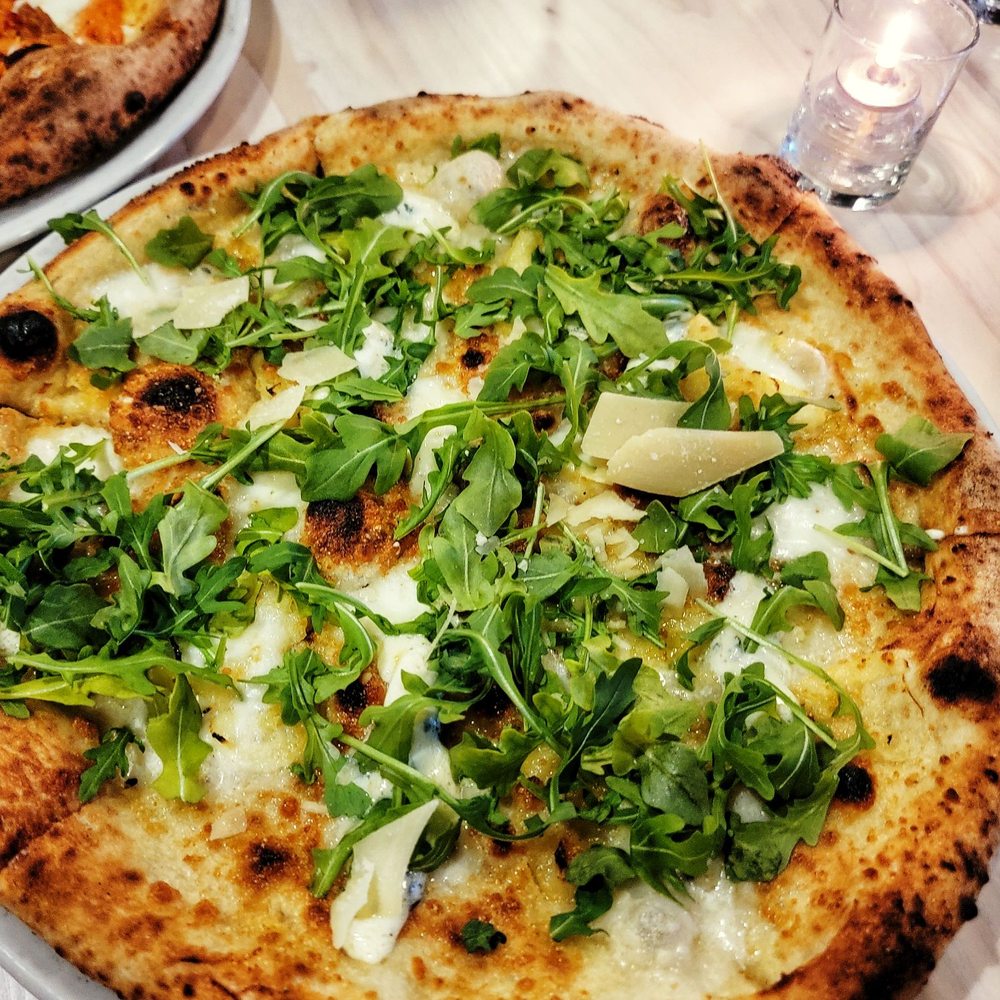 Char & Lemon - Char & Lemon pie: bufala mozzarella, mascarpone, lemon, arugula - Italian Near Me - Oxford, Connecticut Char & Lemon - Char & Lemon pie: bufala mozzarella, mascarpone, lemon, arugula - Italian Near Me - Oxford, Connecticut