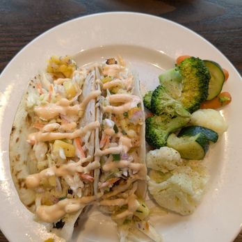 Syberg's Arnold - Mahi tacos with steamed veggies - New American Near Me - Arnold, Missouri