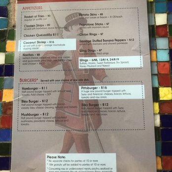 Silky's Pub - Menu pt 1 - Pubs Near Me - Pittsburgh, Pennsylvania