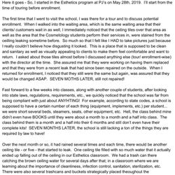 PJ's College of Cosmetology - Review #1