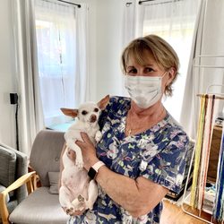 Terri's Mobile Nails To Tails - Terri and our little love, Cali after her nail appointment :)