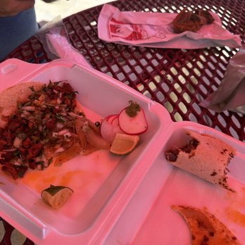 Suprema Meat Market - They were three tacos but forgot to photo prior to digging in. The umbrella was red over us and didn't provide a very good photo. - Butcher Near Me - Atascadero, California Suprema Meat Market - They were three tacos but forgot to photo prior to digging in. The umbrella was red over us and didn't provide a very good photo. - Butcher Near Me - Atascadero, California