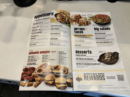 Menu photo 2 Buffalo Wild Wings Layton, UT