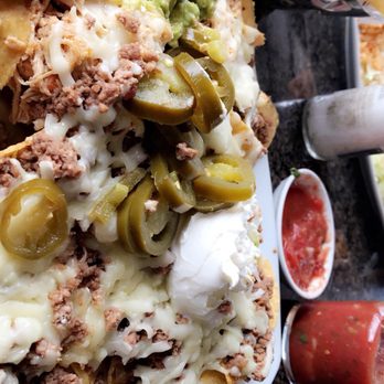 El Jalisco - Nachos with Cheese, Salsa, Sour Cream, Beef. - Mexican Near Me - Tallahassee, Florida El Jalisco - Nachos with Cheese, Salsa, Sour Cream, Beef. - Mexican Near Me - Tallahassee, Florida