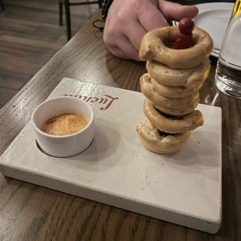 Luchini Italian Restaurant - The pretzels with dipping sauce (free) - Italian Near Me - Las Vegas, Nevada Luchini Italian Restaurant - The pretzels with dipping sauce (free) - Italian Near Me - Las Vegas, Nevada
