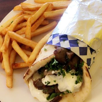 Shawarma Grill & Cafe - The gyro sandwich with fries. Delish!!! And halal friendly :) - Mediterranean Near Me - Houston, Texas Shawarma Grill & Cafe - The gyro sandwich with fries. Delish!!! And halal friendly :) - Mediterranean Near Me - Houston, Texas