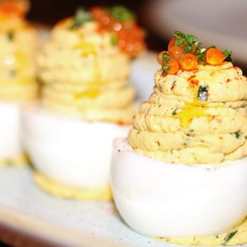 Yardbird - Deviled Eggs ($11): Fresh Dill & Smoked Trout Roe. Well balanced and fresh, the roe adding just a hint of salt to finish. - Southern Near Me - Las Vegas, Nevada