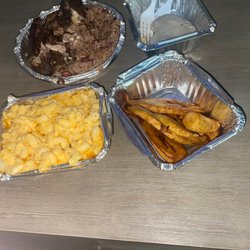 Mac and cheese , plantain