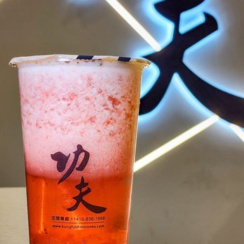 Kung Fu Tea - Strawberry Ice Tea with Agar Bubbles ($5.20) - Bubble Tea Near Me - Richmond Hill, Ontario Kung Fu Tea - Strawberry Ice Tea with Agar Bubbles ($5.20) - Bubble Tea Near Me - Richmond Hill, Ontario