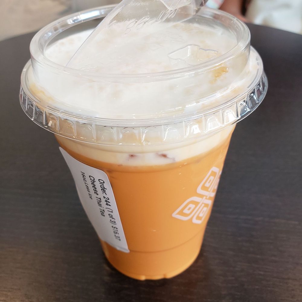 Prolece Tea - Cheese Thai Tea- the salted cheese foam was divine! - Bubble Tea Near Me - Pasadena, California