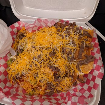 Abelardo's Mexican Fresh - Half nacho with carne asada - Mexican Near Me - West Des Moines, Iowa