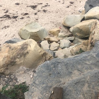 Rincon Parkway Campground - Example of how rock wall looks from Site #28. - Campgrounds Near Me - Ventura, California Rincon Parkway Campground - Example of how rock wall looks from Site #28. - Campgrounds Near Me - Ventura, California