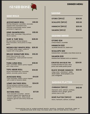 Menu photo 8 Sushi Rose Winston-Salem, NC