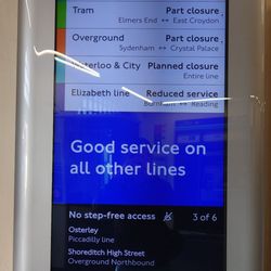 Digital information board.