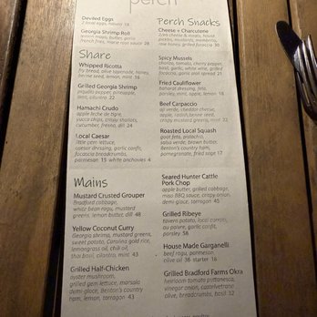 Perch - Menu - Cocktail Bars Near Me - Savannah, Georgia Perch - Menu - Cocktail Bars Near Me - Savannah, Georgia