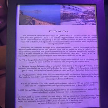 Enza's Italian Restaurant - A little about how it all started - Italian Near Me - Jacksonville, Florida Enza's Italian Restaurant - A little about how it all started - Italian Near Me - Jacksonville, Florida