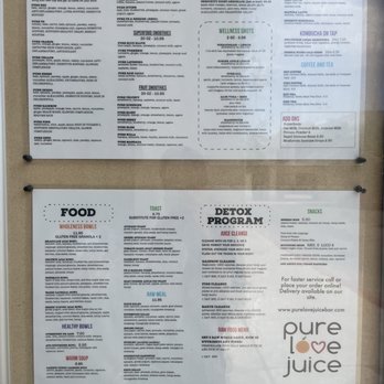 Pure Love Juice - Menu - Juice Bars & Smoothies Near Me - Tucson, Arizona Pure Love Juice - Menu - Juice Bars & Smoothies Near Me - Tucson, Arizona