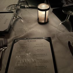 Helen's - Drink menu - very festive and fun