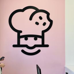 a chef's face on the wall a chef's face on the wall