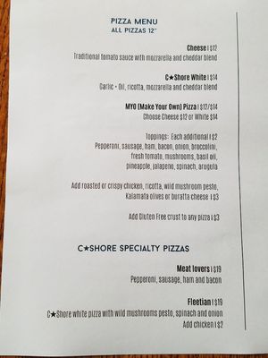 Menu photo 6 CShore Kitchen and Bar Wellfleet, MA