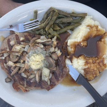 Kettle - Ribeye steak, with mashed potatoes, green beans, and with the extra side of mushrooms & grilled onions. - American Near Me - Kemmerer, Wyoming Kettle - Ribeye steak, with mashed potatoes, green beans, and with the extra side of mushrooms & grilled onions. - American Near Me - Kemmerer, Wyoming