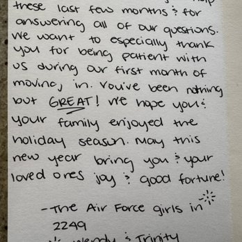 Professional Property Management - A nice Xmas card from some sweet Military gals renting a property. - Property Management Near Me - Vacaville, California Professional Property Management - A nice Xmas card from some sweet Military gals renting a property. - Property Management Near Me - Vacaville, California