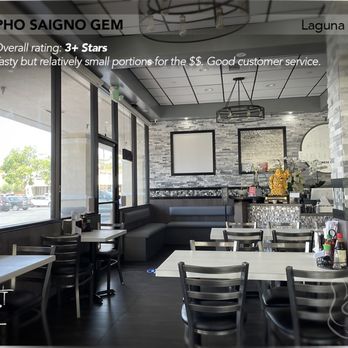 Pho Saigon Gem - Pho Saigon Gem is worth a try! Albeit a bit $$, I enjoyed most everything ordered but like most places, the McCafe Sua Da is very passable. - Soup Near Me - Laguna Hills, California