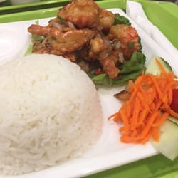 O Food Asia - Assiette de riz aux crevettes sel et poivre