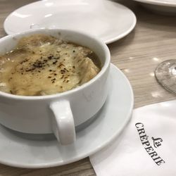 La Creperie - French onion soup (half serving...we split one order between 2 people)