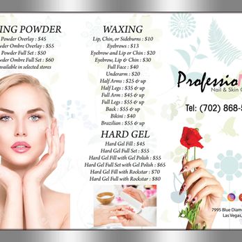 Professionails - Menu - Nail Salons Near Me - Las Vegas, Nevada