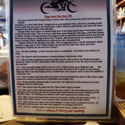 Menu photo 1 Jakes Corner Bar Payson, AZ