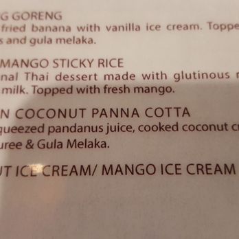 Banana Leaf - Description of dessert - Malaysian Near Me - Vancouver, British Columbia