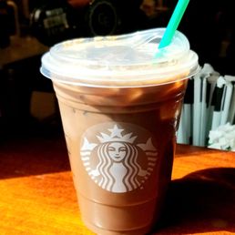 Iced nonfat, no whip iced mocha. Yum.