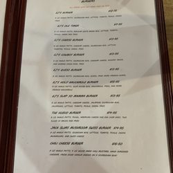 EJs Cotton Pickin Dive - Menu
