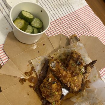 Wangs - Wangs and cucumbers. - Chicken Wings Near Me - Brooklyn, New York
