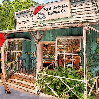Eclectic Image Gallery - "Red Umbrella Coffee Company" Another Mixed Media by Elaine and Duane Morgan at Eclectic Image Gallery. - Art Galleries Near Me - Sedona, Arizona Eclectic Image Gallery - "Red Umbrella Coffee Company" Another Mixed Media by Elaine and Duane Morgan at Eclectic Image Gallery. - Art Galleries Near Me - Sedona, Arizona