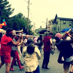 Naragansett Beer Neighbor Days Block Party - Marching band ninjas.