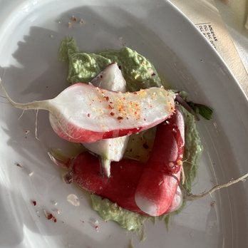 Tratto - Amuse bouche radishes and whipped feta - Italian Near Me - Phoenix, Arizona