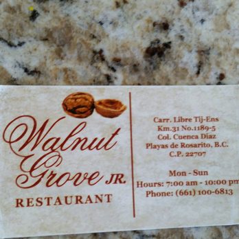 Walnut Grove JR. - Business Card - Breakfast & Brunch Near Me - Rosarito, BCN Walnut Grove JR. - Business Card - Breakfast & Brunch Near Me - Rosarito, BCN