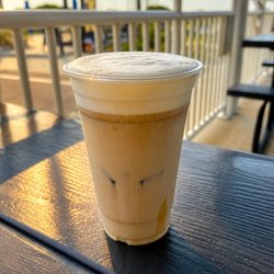 Cold Brew with our Tropical Coconut Cold Foam made fresh in house!