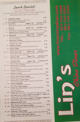 Menu photo 8 Lin's China Diner New Caney, TX Menu photo 8 Lin's China Diner New Caney, TX